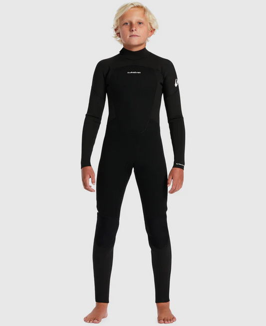 Quiksilver Prologue 3/2 GBS Back Zip Boys Wetsuit&nbsp; in black from front