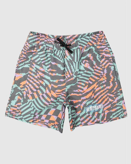 Quiksilver Radical Arch Youth 14" Volley Shorts Pastel Turqoise Colourway