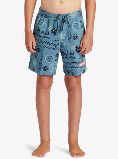 Quiksilver Radical Youth Volley Shorts in blue shadow colourway