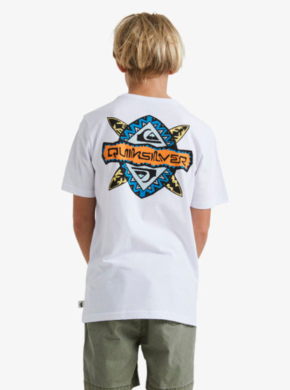 Quiksilver Rainmaker Youth Tee in white from rear
