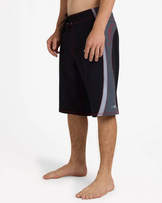 Quiksilver Revival 23" Men's Boardshorts in black on model from the side