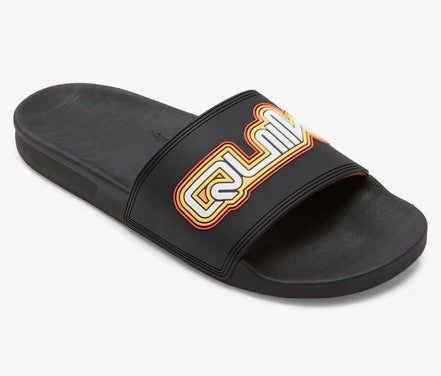 Quiksilver Rivi Wordmark Slide II in black 2 colourway