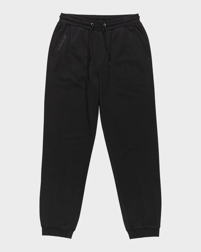 Quiksilver Salt Water Joggers in black flat front veiw