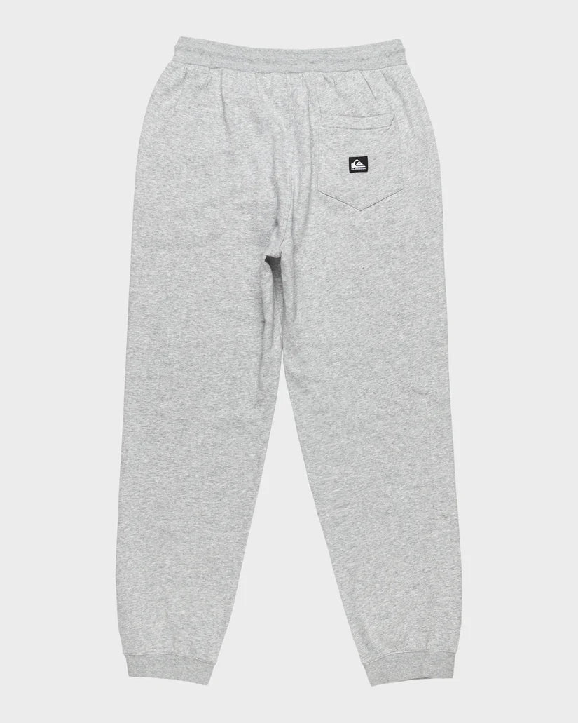 Quiksilver Salt Water Joggers in light heather grey flat back veiw