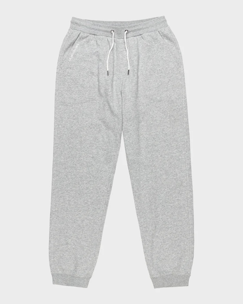 Quiksilver Salt Water Joggers in light heather grey flat front veiw