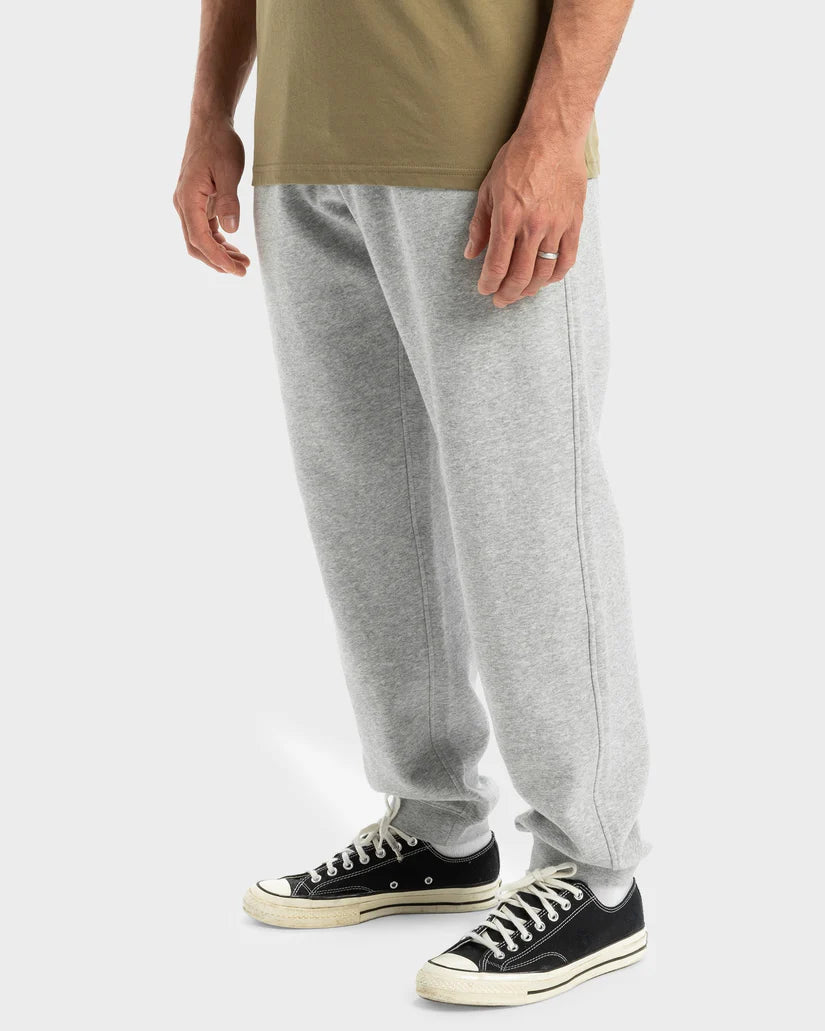 Quiksilver Salt Water Joggers in light heather grey on model