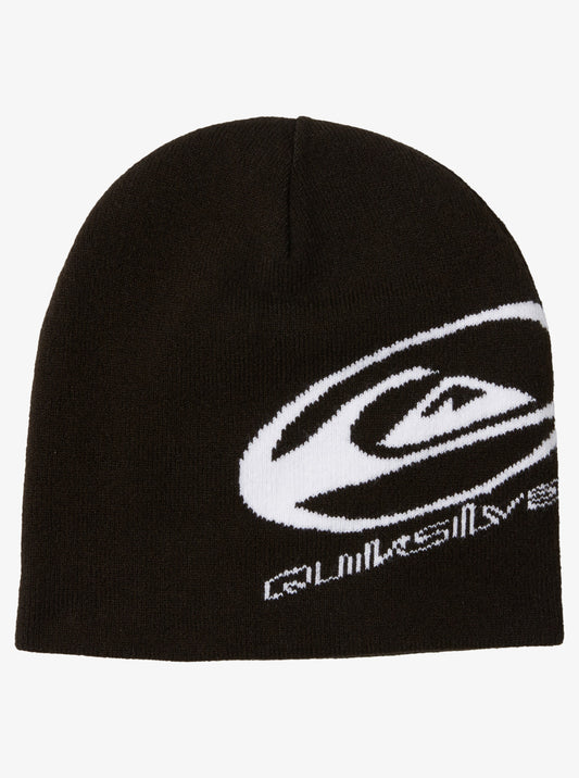 Quiksilver Saturn Beanie in black with white logo