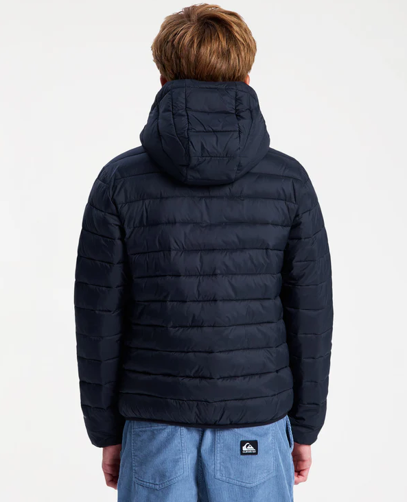 Quiksilver Scaly Youth Puffer Jacket
 in black from rear