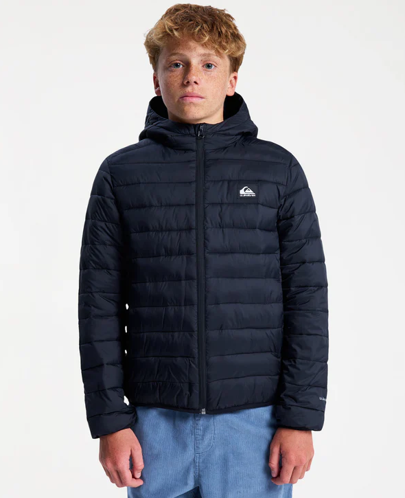 Quiksilver Scaly Youth Puffer Jacket
 in black from front