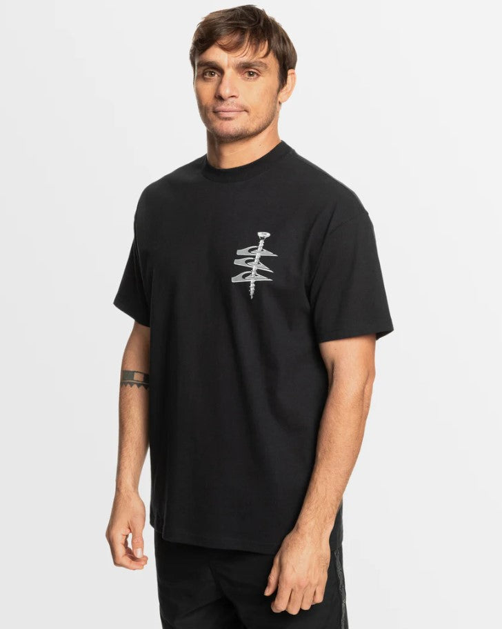 Quiksilver Screw Loose Tee  in black from front