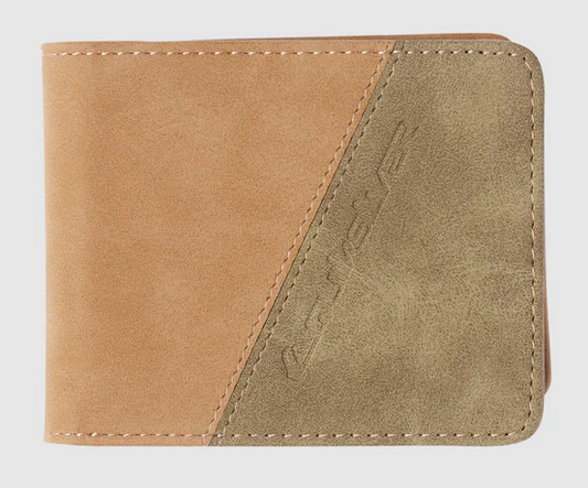 Quiksilver Sea Barker Tri-Fold Wallet in brown from front