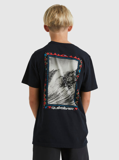 Quiksilver Second Reef Youth Tee in black from back
