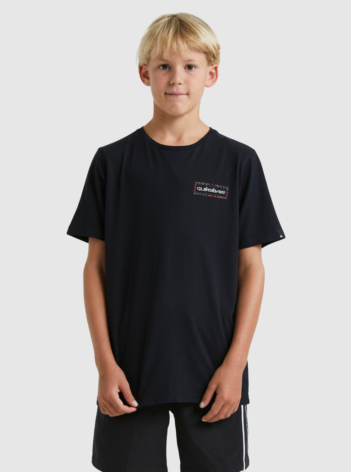 Quiksilver Second Reef Youth Tee in black from front