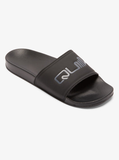 Quiksilver Sessions Slides  in black 3 colourway