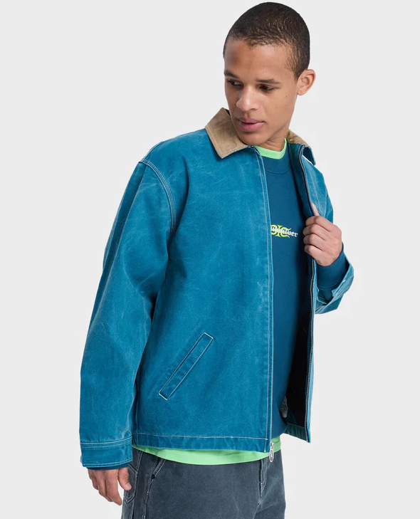 Quiksilver Sharper Pad Unlined Men's Jacket in dark denim from side