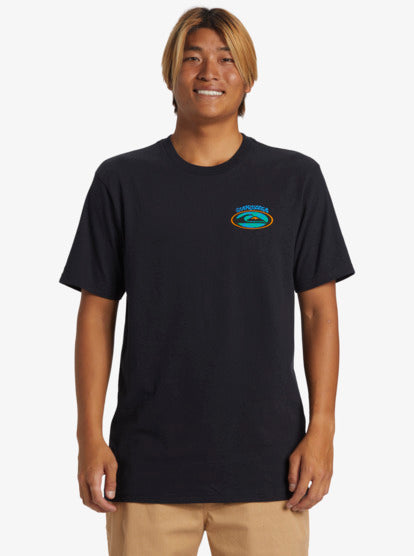 Quiksilver Stay Peaceful Moe Tee in black from front