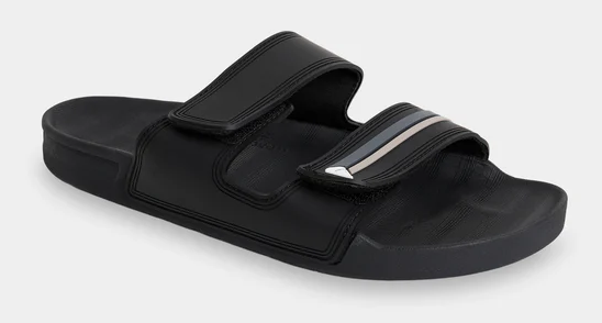 Quiksilver Sunset Slide Double Adjust Men's Slides in black with grey details from side