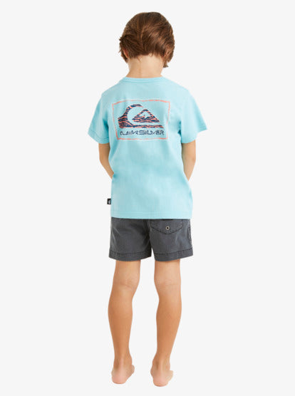 Quiksilver Surf Safari Boys Tee in marine blue from back