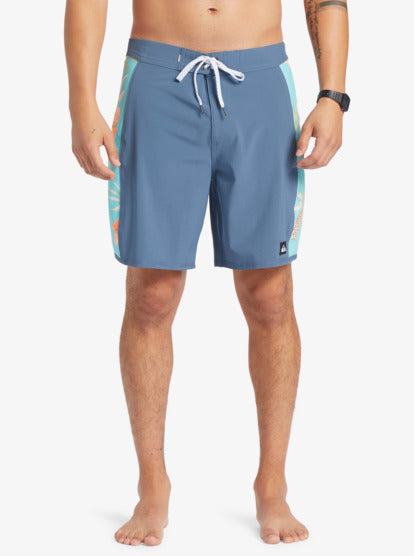 Quiksilver Surfsilk Arch 18" Boardshorts in bering sea colourway from front