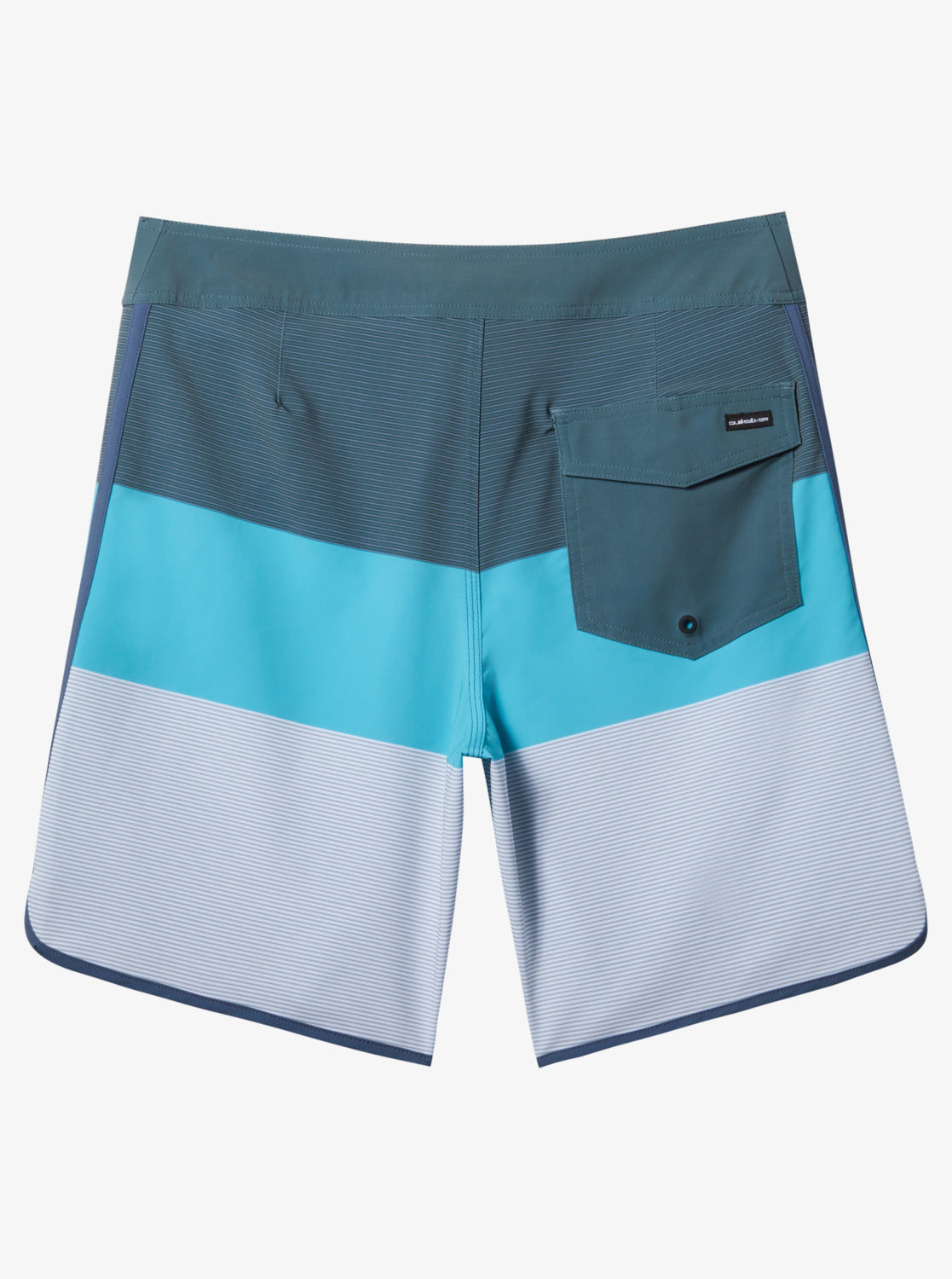 Quiksilver Surfsilk Tijuana 18" Boardshorts in maui blue colourway from rear