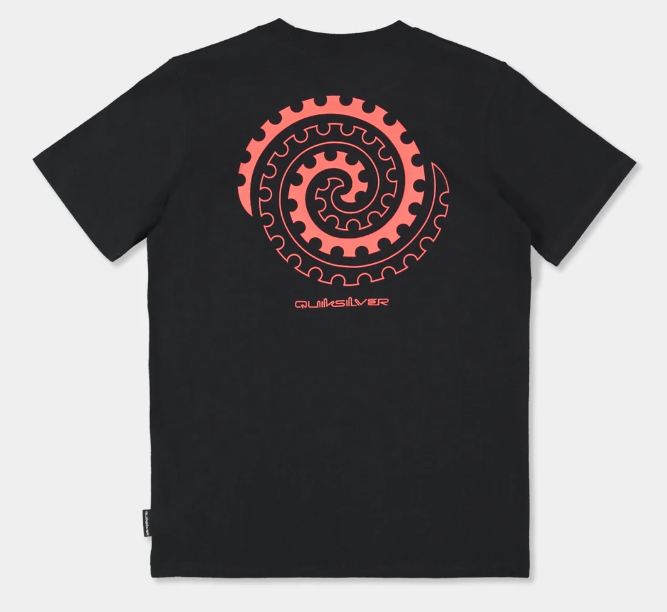 Quiksilver Tai Kehu Tai-Uru Youth Maori T-Shirt in black flatlay from the back