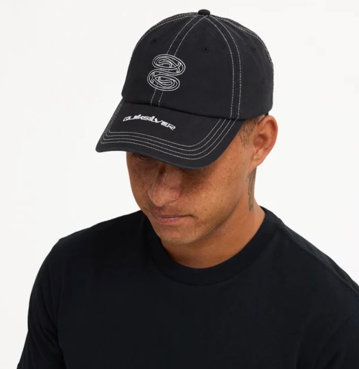Quiksilver Tai Kehu Tuna Heke Cap in black from the front