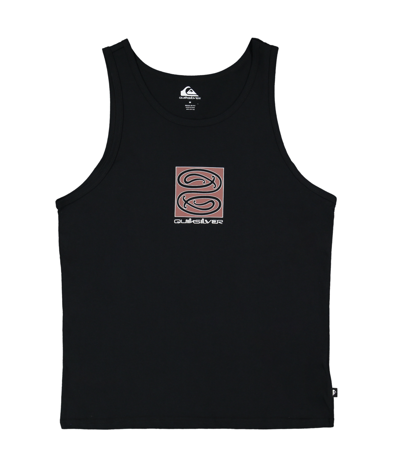Quiksilver Tai Kehu Tuna-Heke Tank in black flatlay