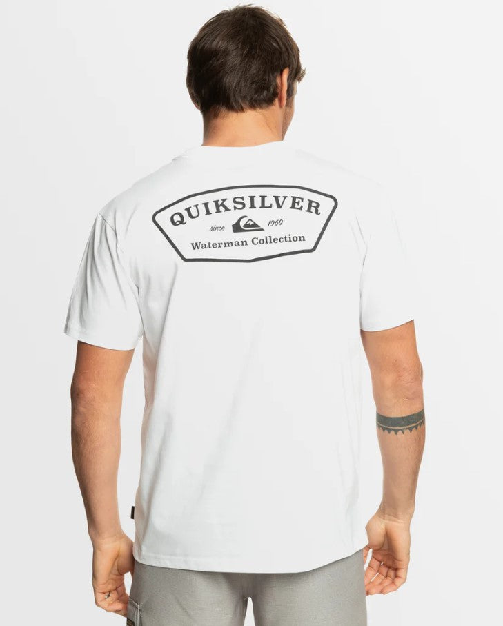 Quiksilver The General Tee in white from rear