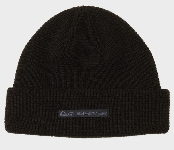 Quiksilver The Local Beanie in black from the front