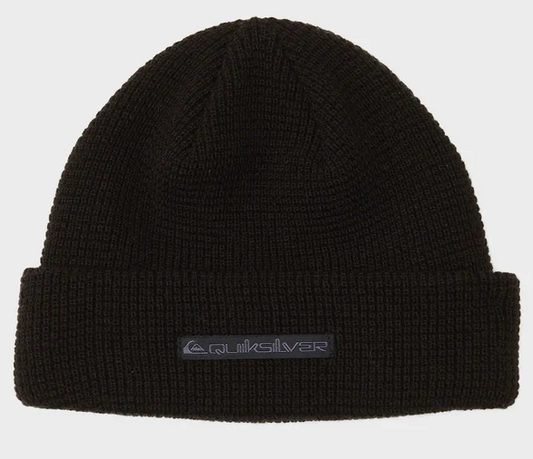 Quiksilver The Local Beanie in black from the front