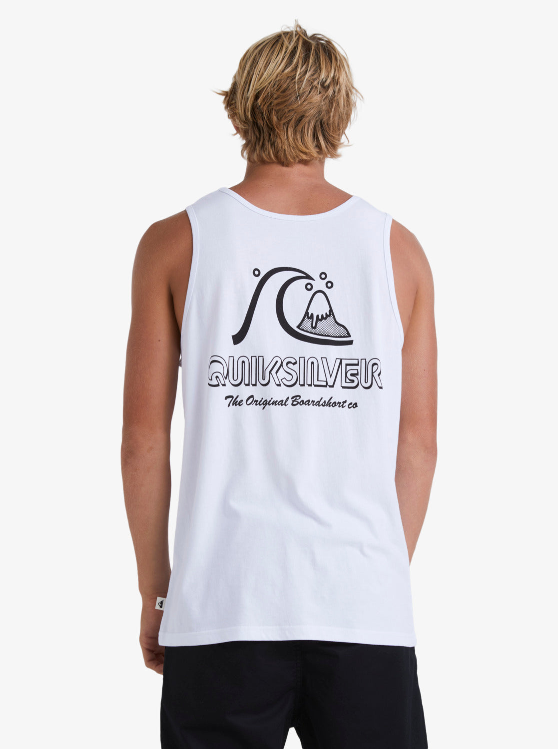 Quiksilver The Original BoardShort Co Tank in white from rear