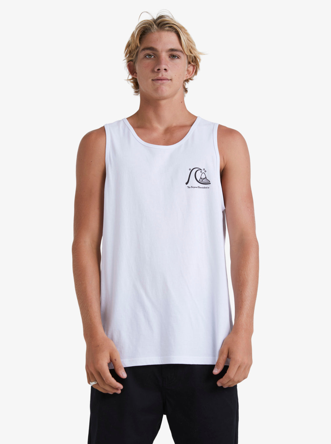 Quiksilver The Original BoardShort Co Tank in white from front