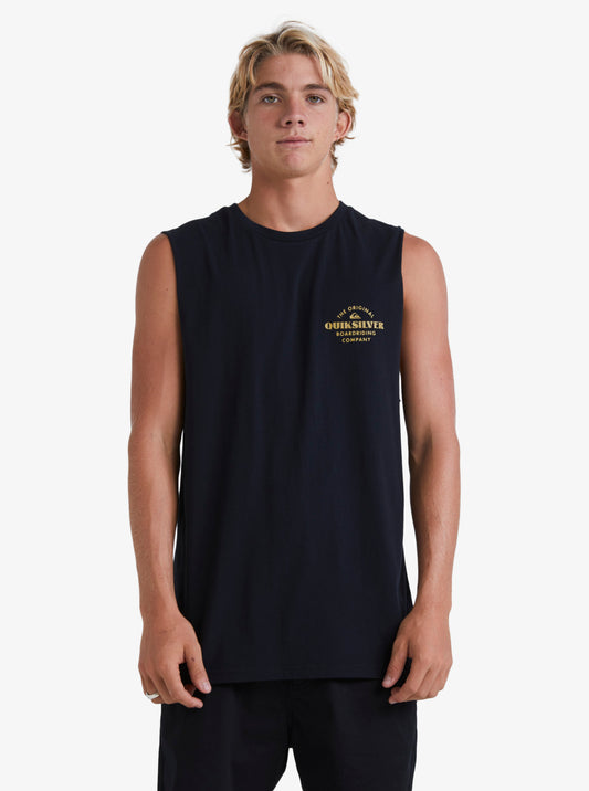 Quiksilver Tradesmith Muscle Tee in black from front