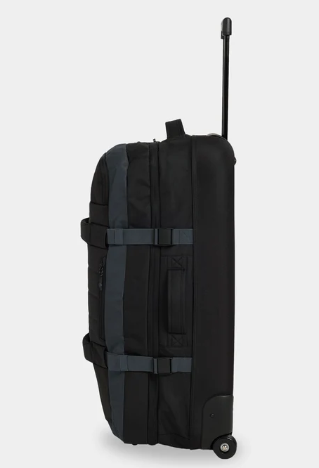 Quiksilver Transit Roller 100 Litre Travel Bag in black and grey from side