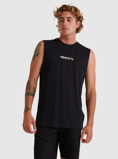 Quiksilver Triple Up Muscle Tee in black from front