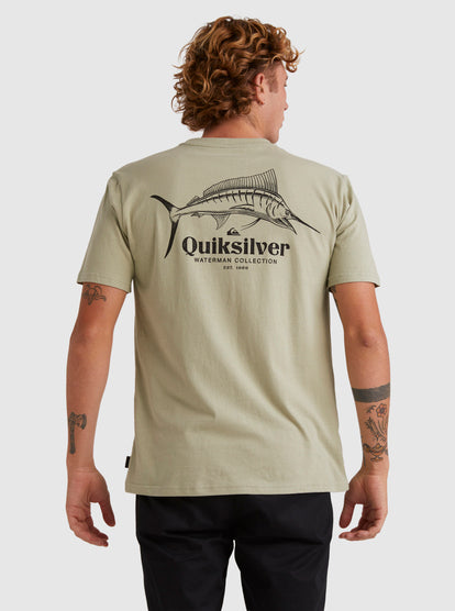 Quiksilver Trophy Catch Tee in tea colour from back