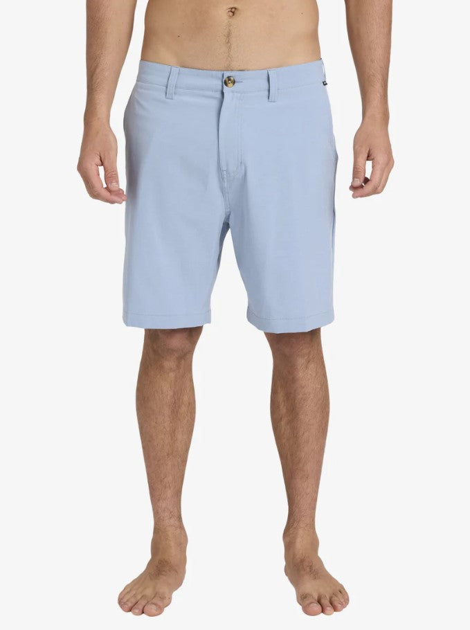Quiksilver Union Heather 19" Amphibian Shorts in ashley blue heather from front