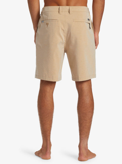 Quiksilver Union Heather Amphibian 20" Boardshorts in khaki colour from back