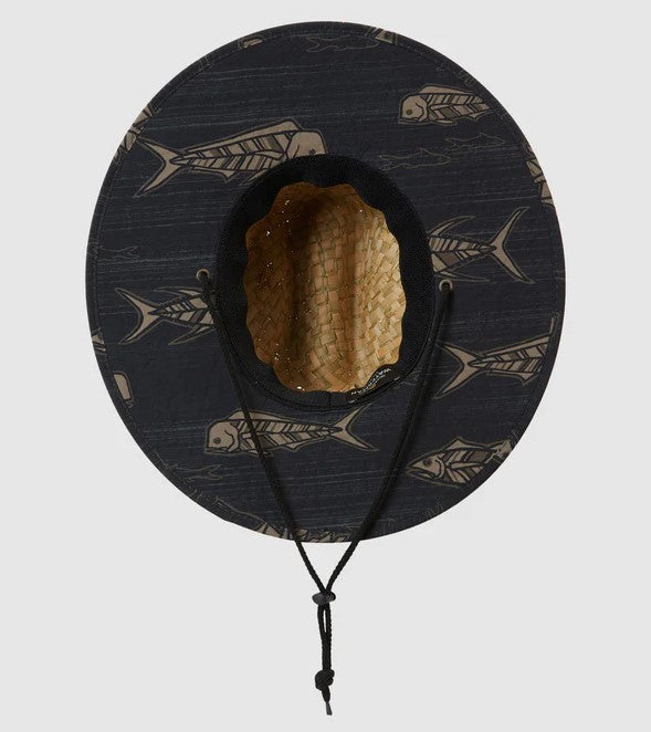 Quiksilver Outsider Waterman Straw Hat in natural colour with black detail from underneath
