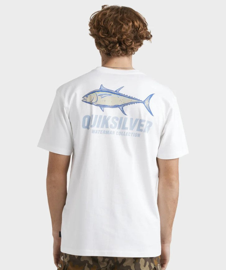 Quiksilver Watermans Slack Tide T-Shirt in white from the rear