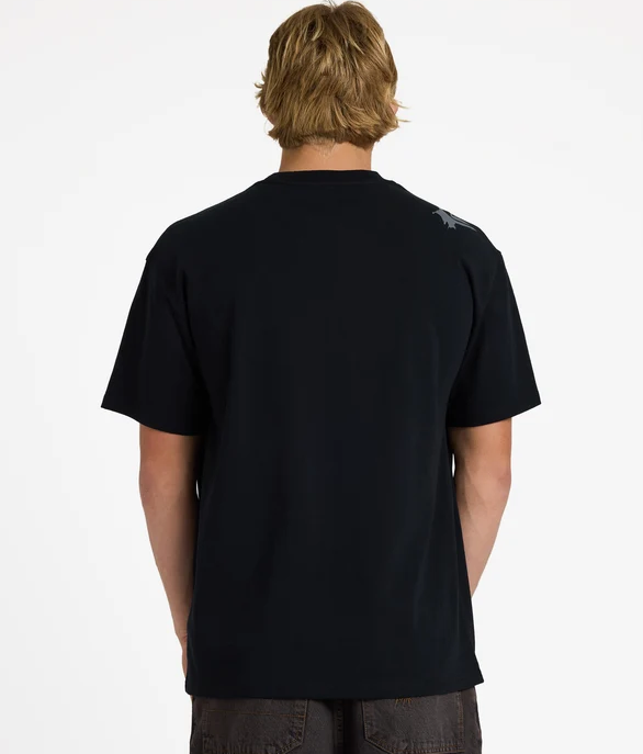 Quiksilver YG Scrawled Tee in black from rear