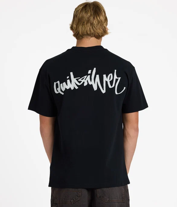 Quiksilver YG Spray Tee in black from rear