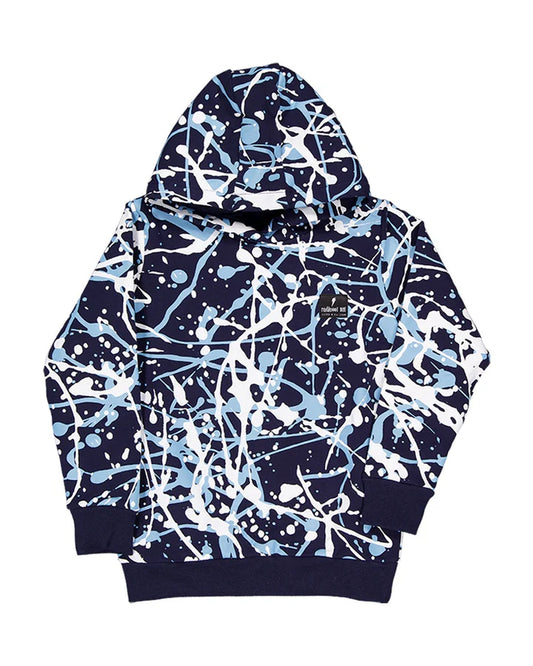 Radicool Blue Splatter Boys Hoodie in colour blue splatter 