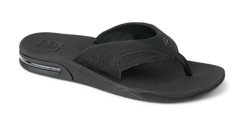 Reef Fanning Mens Jandals in all black colourway