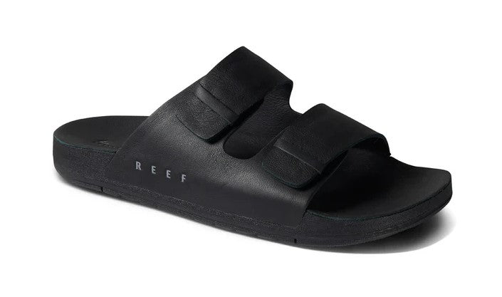 Reef Ojai Two Bar Mens Slides in black from side