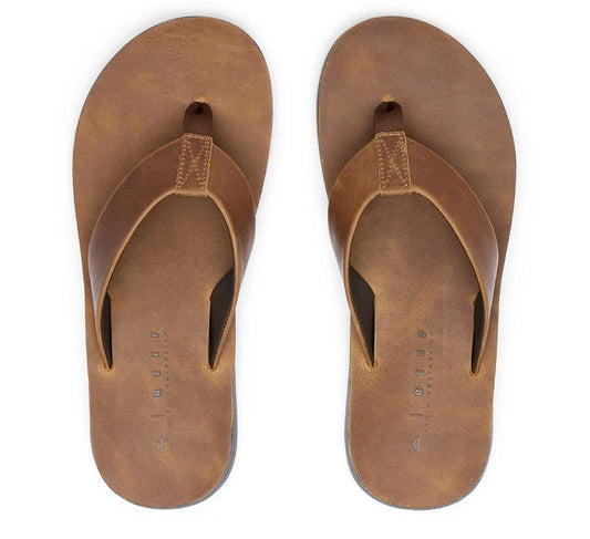 Reef Ojai Classic Mens Jandals  in dark brown showing pair from above