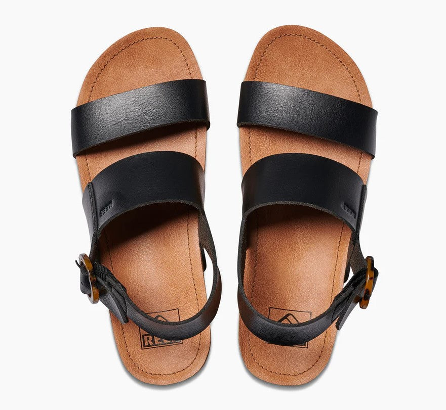 Reef Vista High Buckle in black and tank pair from above