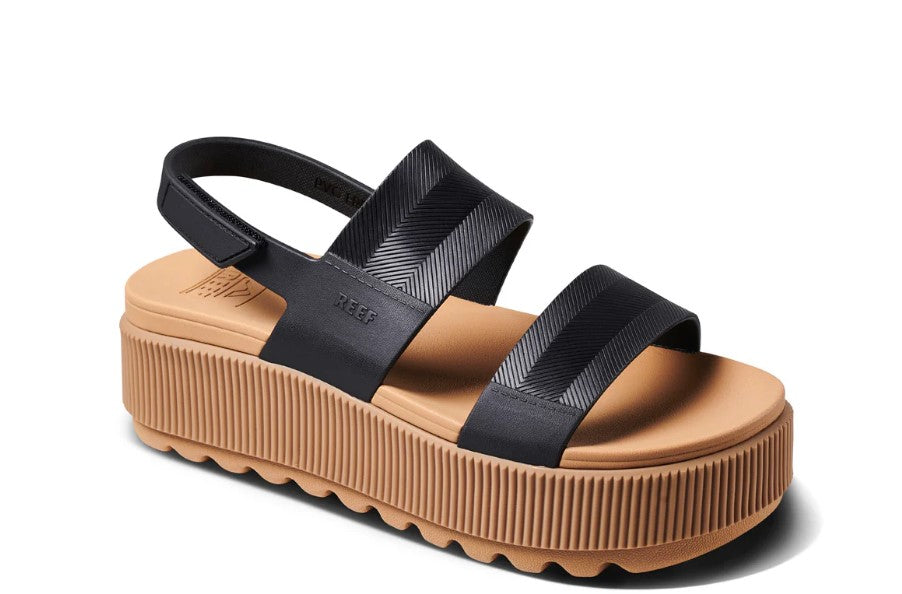 Reef Water Vista Higher Sandals in black and tan