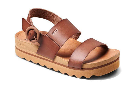 Reef Vista Hi Buckle Sandals in espresso colourway from side