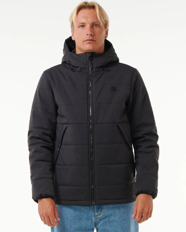 Rip Curl Anti Series Ridge Jacket in black from front